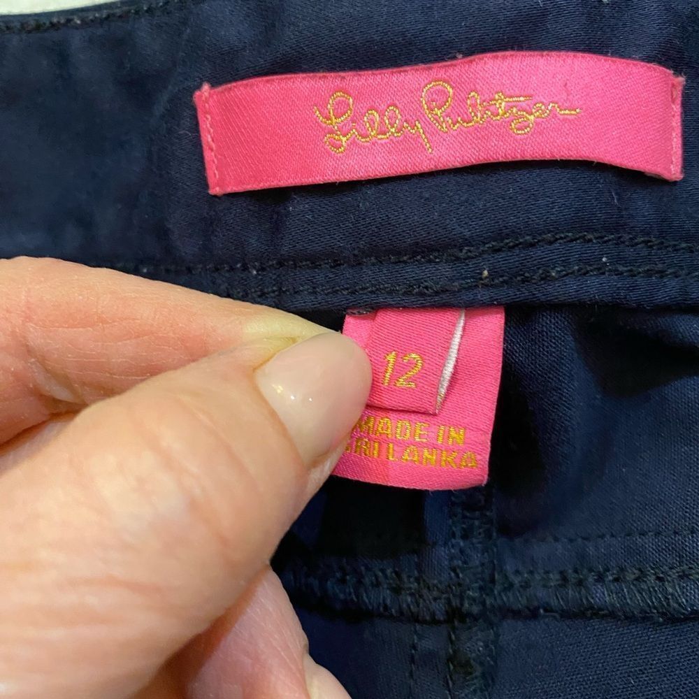 Lilly Pulitzer Worth Skinny Navy Blue Pants Women’s Size 12 - Picture 9 of 10